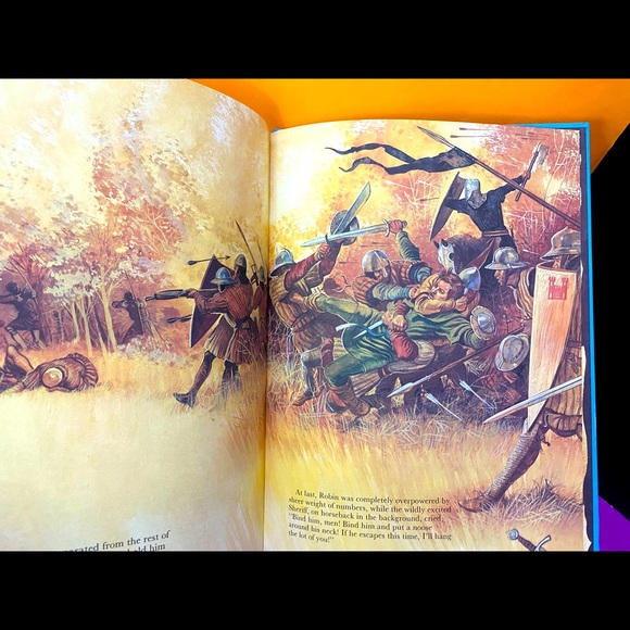 ROBIN HOOD VINTAGE 90s HARDCOVER BOOK GREAT ILLUSTRATIONS DERRYDALE  BOOKS - Picture 8 of 16
